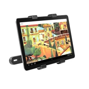 Headrest tablet support, with swivel arm and 360° rotation