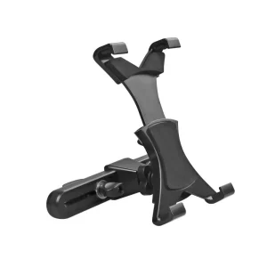 Headrest tablet support, with swivel arm and 360° rotation