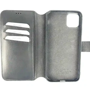 Premium Leather 2 in 1 Wallet Phone Case for iPhone 11 Pro Max, Black