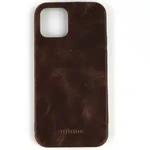 Premium Leather Back cover Phone Case for iPhone 12 / 12 Pro , Brown