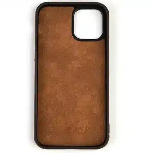 Premium Leather Back cover Phone Case for iPhone 12 / 12 Pro , Brown
