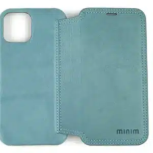 Premium Leather Wallet Phone Case for iPhone 12 / 12 Pro , Light Blue
