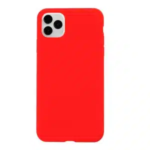 iPhone 11 Pro Max Back Cover Silicone Case, Ruby Red