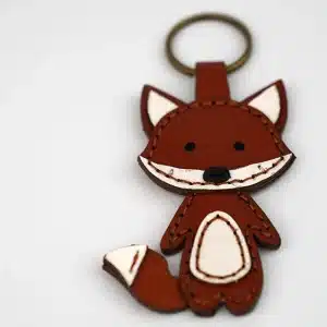 Handcrafted Natural Leather Key Rings Fox
