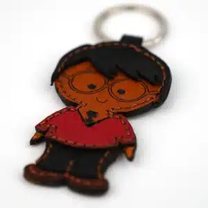 Handcrafted Natural Leather Key Rings Child Girl-Themed