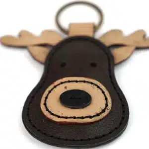 Handcrafted Natural Leather Key Rings Deer