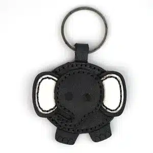 Handcrafted Natural Leather Key Rings Elephant